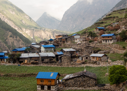 A beautiful village in Manaslu